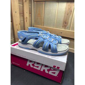 New Ryka Womens Blue Athletic Sandals Size 9.5W wide